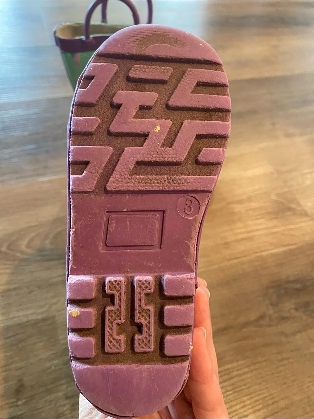 OAK Kids Mint Green Mermaid Rain Boots with Pink Trim